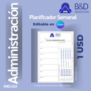 Infoproducto Planificador Semanal para Administración