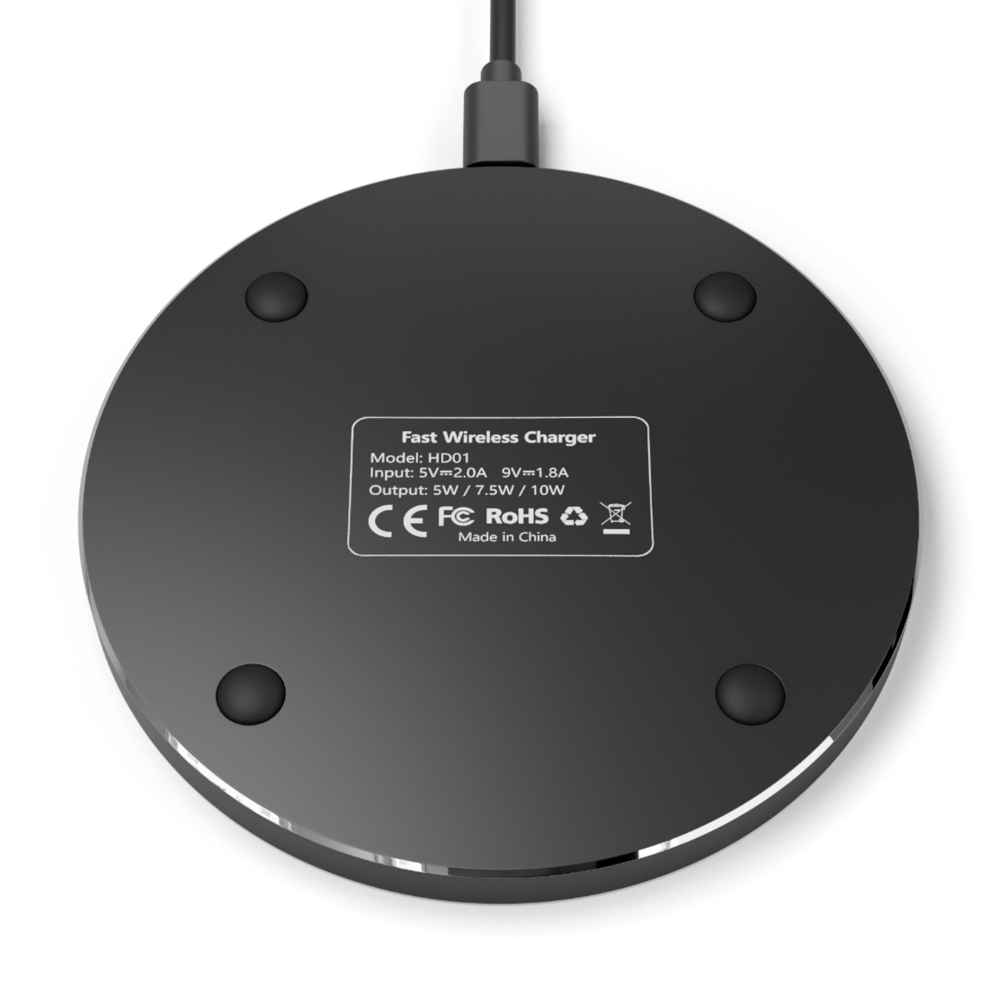 Cargador inalámbrico con logo B&D Proyectos: Plataforma de carga rápida Qi - Imagen 2